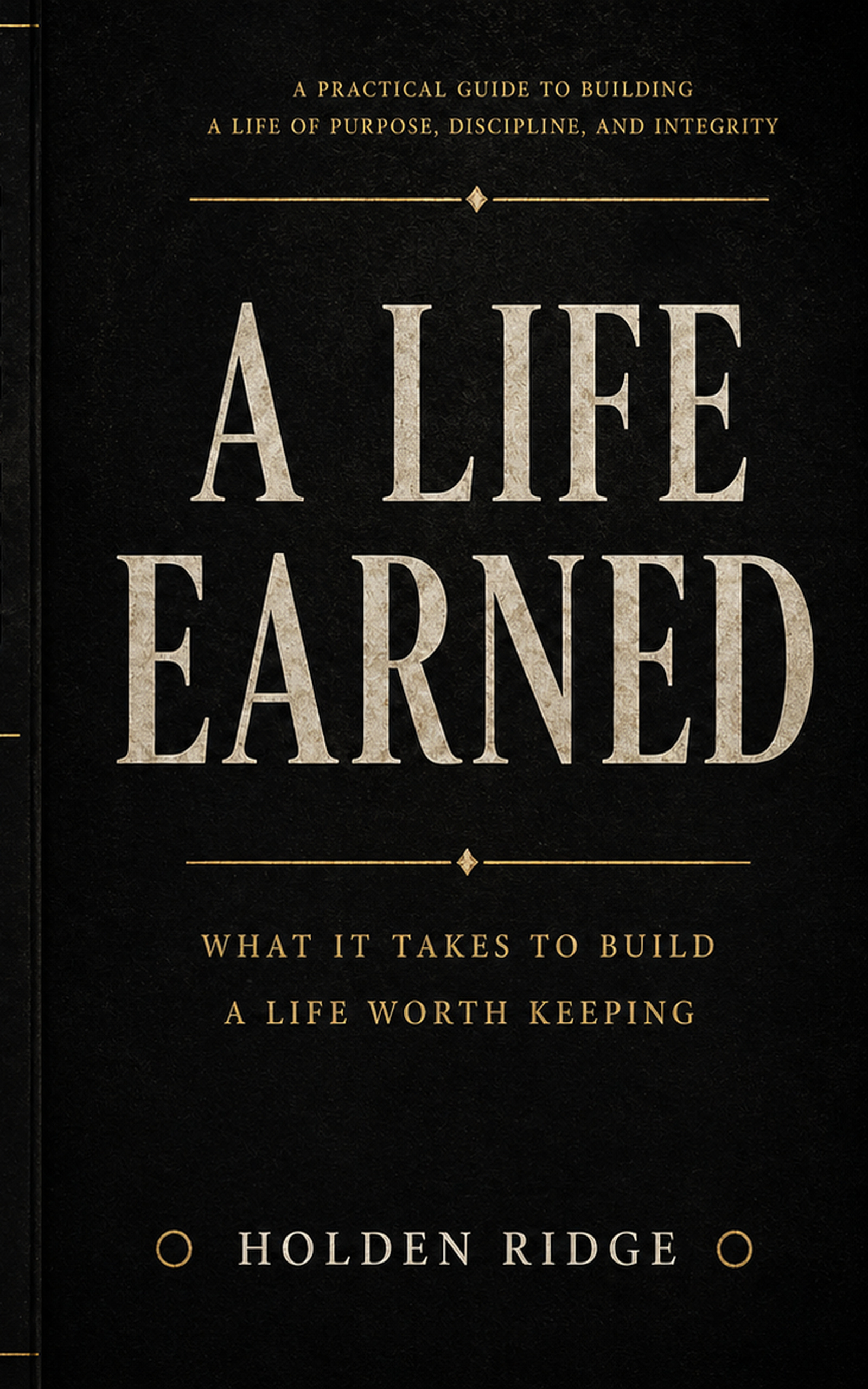 A Life Earned by Holden Ridge, approved book cover